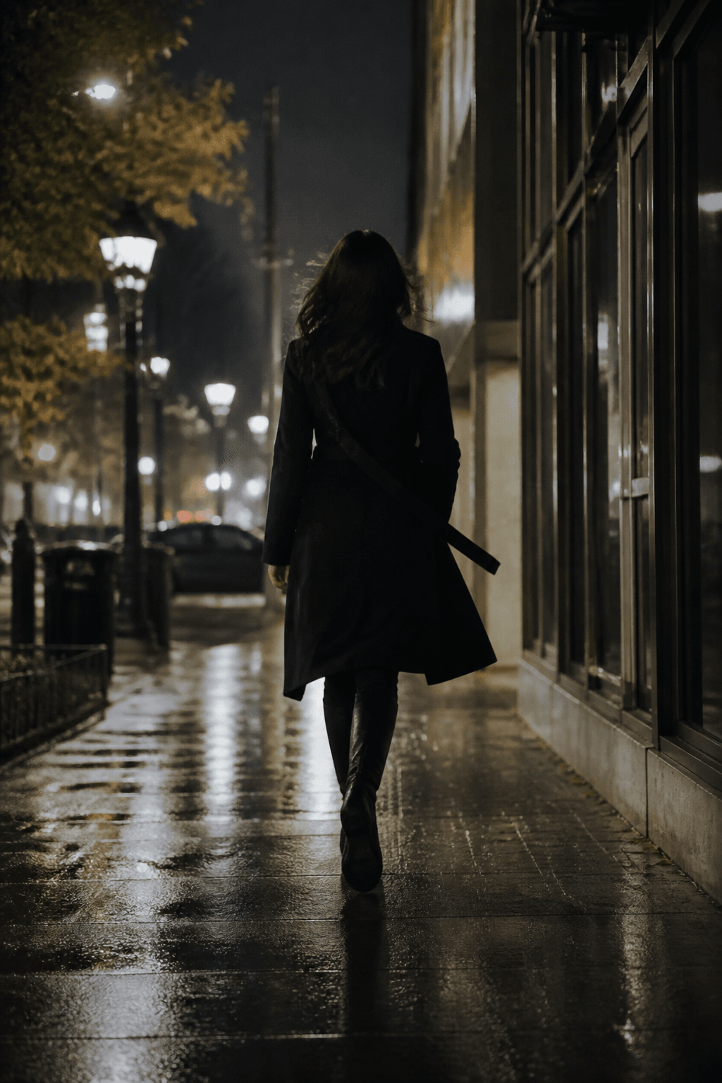 She is already walking away
